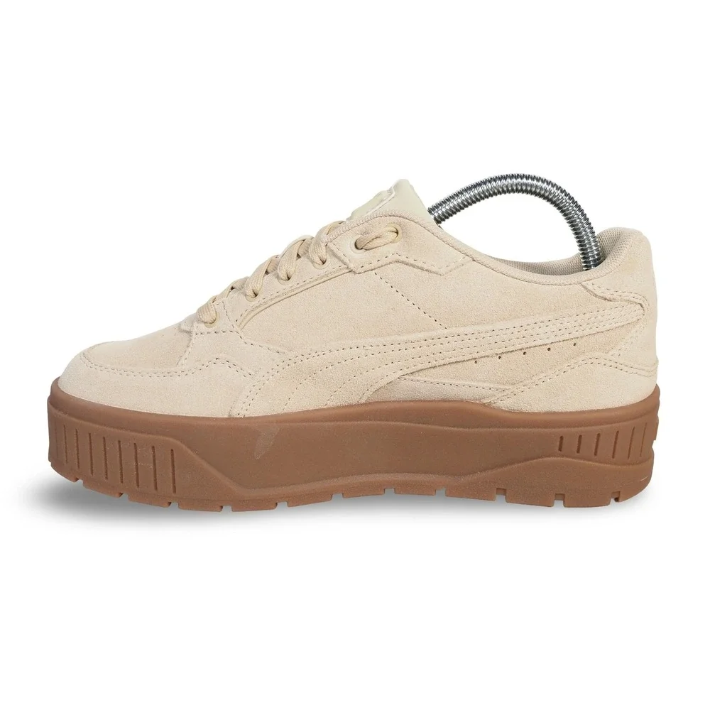 Puma Karmen II Idol Suede Platform Sneakers Womens 9 Beige Brown 397462-01